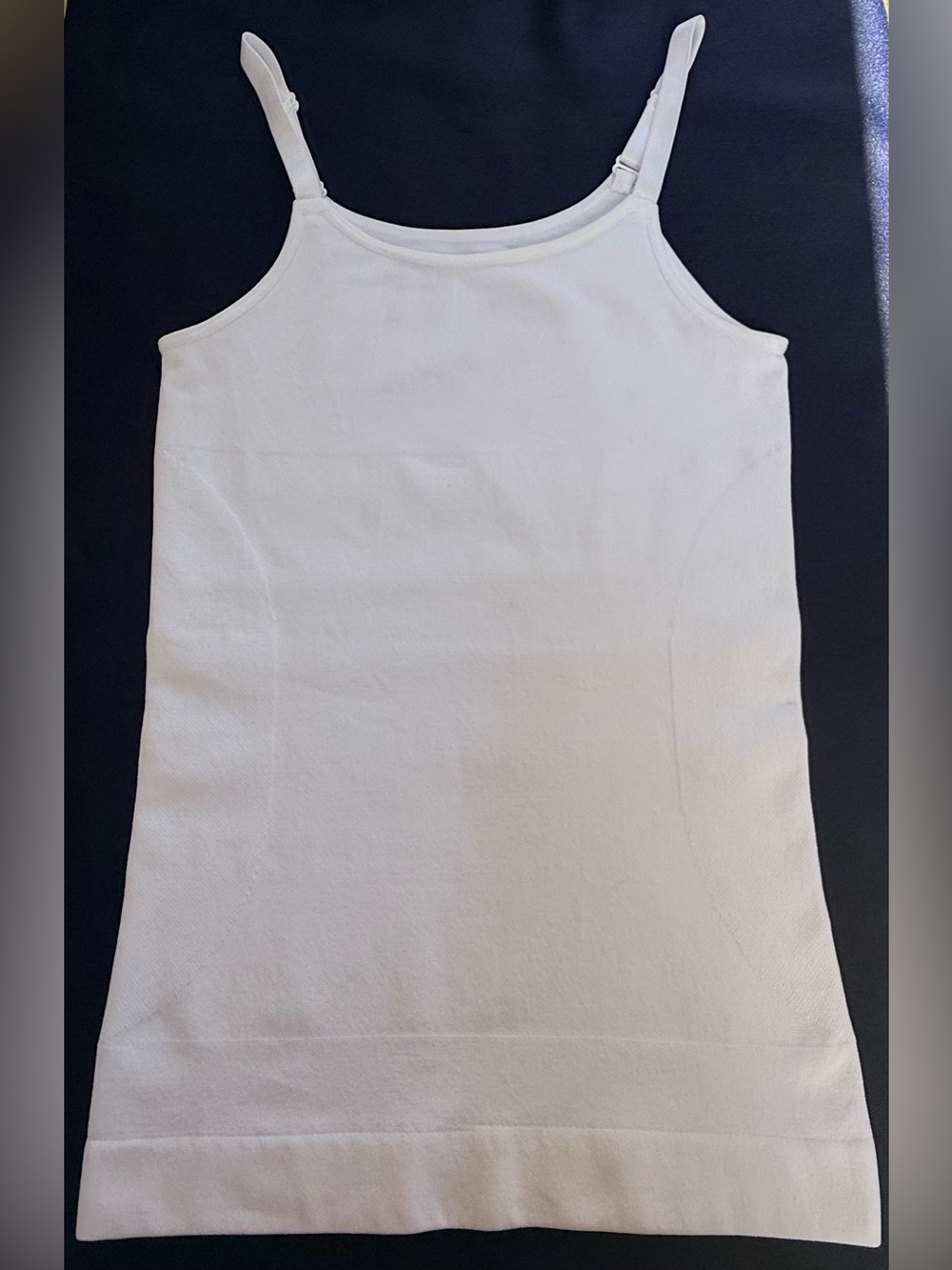 Shapermint Essentials White Seamless Shaping Cami Adjustable Strap Tank SP